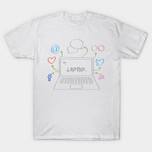 my laptop inspired worker T-Shirt